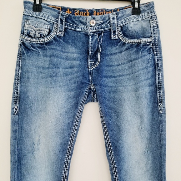 Rock Revival Lily Straight Jeans Size 28 - Picture 3 of 7